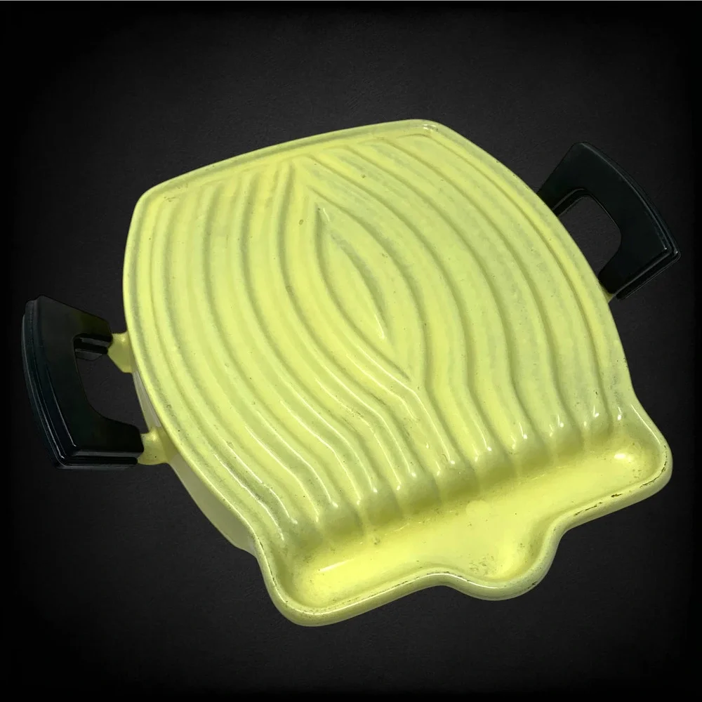 Vintage Le Creuset Raymond Loewy Tostador Grill Elysée Yellow MCM France 1960s